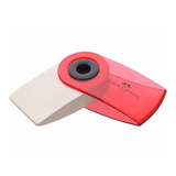 Borracha Faber-Castell Mini Sleeve vermelho transparente - Papelaria Encantada