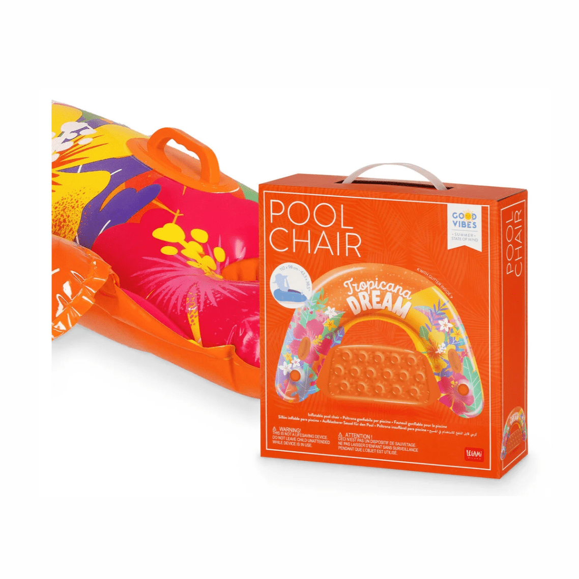 Cadeira insuflável para piscina - Tropicana Dream - Legami - Papelaria Encantada