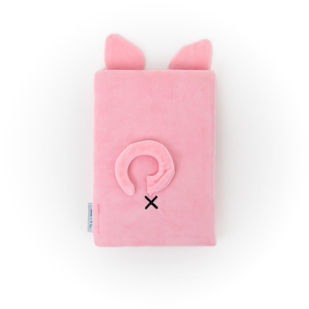 Cadeno A5 Peluche com Bolso - Porco Lazy - Mr Wonderful - Papelaria Encantada