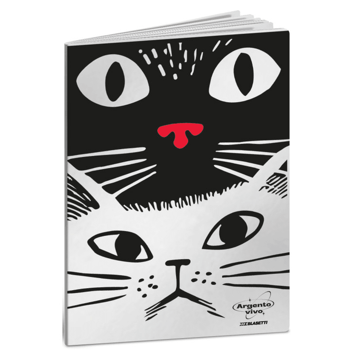 Caderno A4 agraf. Blasetti Pautado - Gatos - Papelaria Encantada
