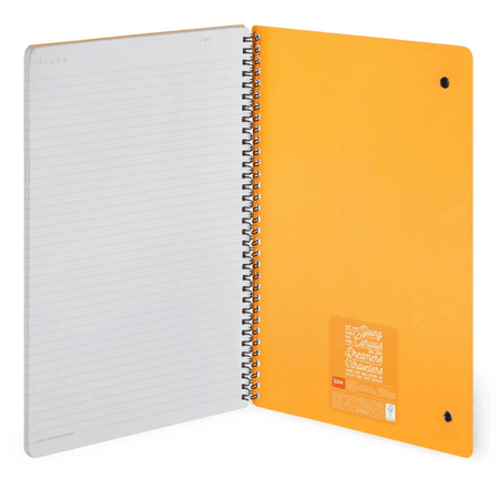Caderno A4 com linhas e capa dura ilustrada - Panda Vermelho - Encadernação em espiral - Legami - Papelaria Encantada