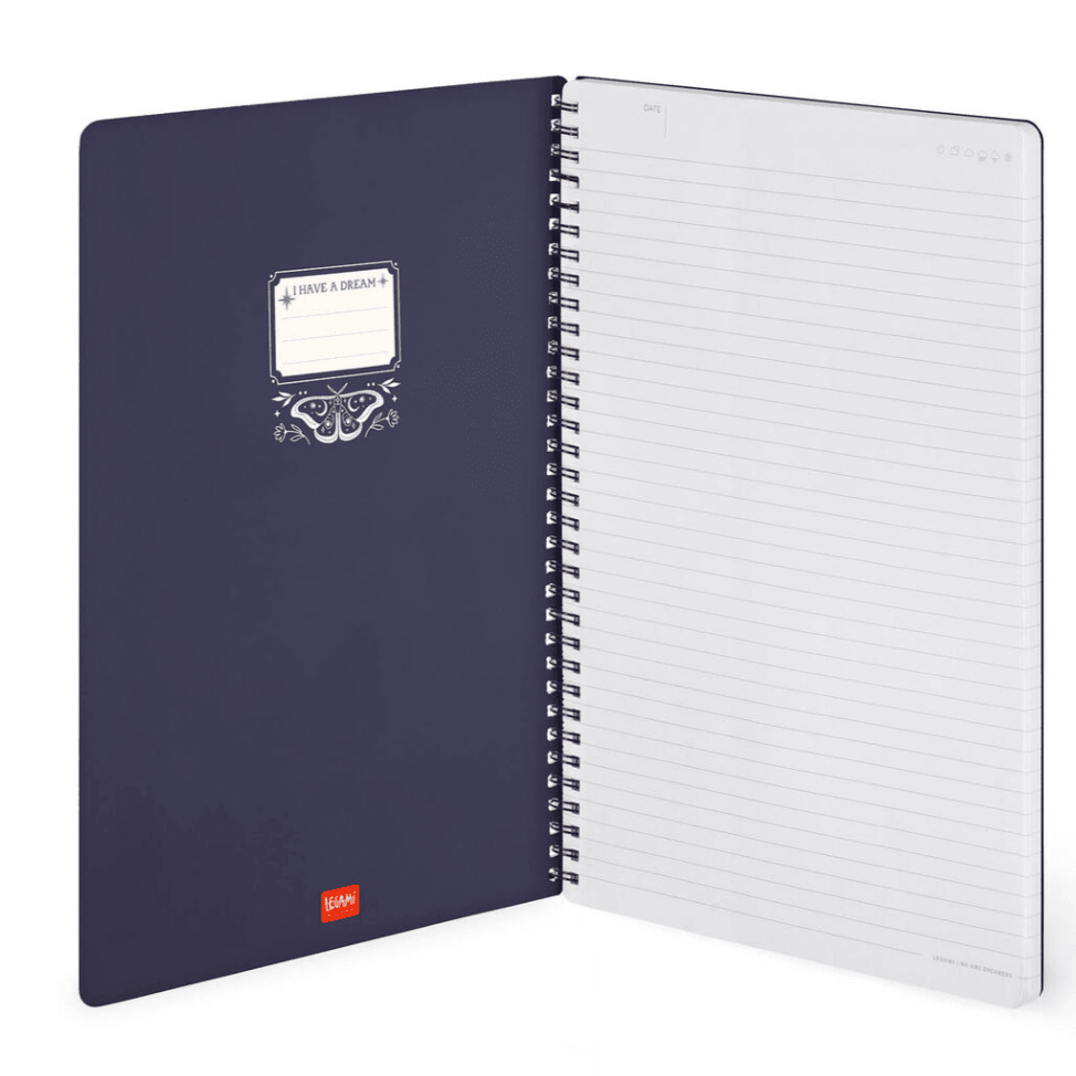 Caderno A4 com linhas Moth Legami - Papelaria Encantada