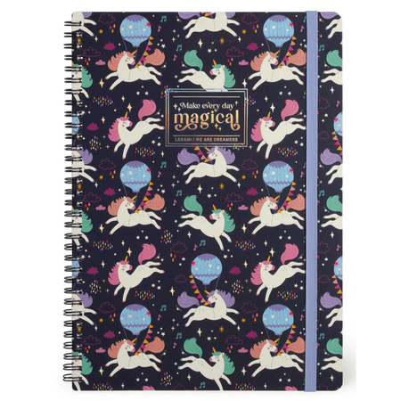 Caderno A4 com linhas Unicórnio Legami - Papelaria Encantada