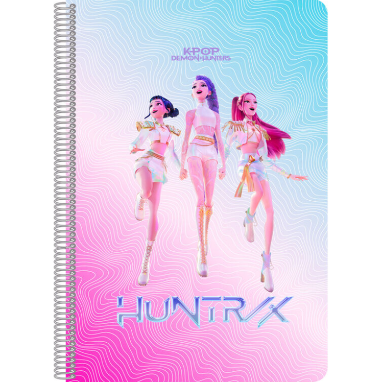Caderno A4 Kpop Demon hunters - Papelaria Encantada
