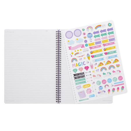 Caderno A4 Legami com linhas e capa dura Espiral - Unicórnio - Papelaria Encantada