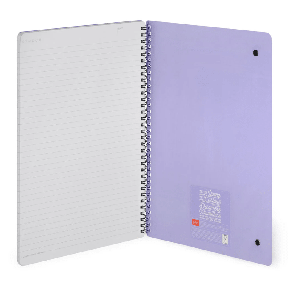 Caderno A4 Legami com linhas e capa dura Espiral - Unicórnio - Papelaria Encantada