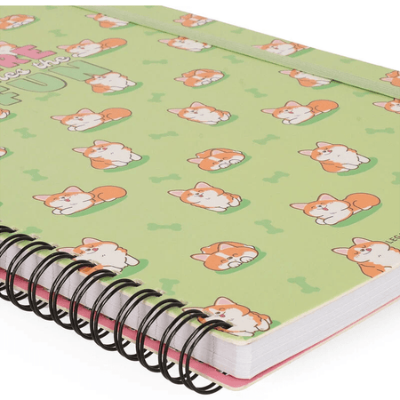Caderno A4 Legami Espiral Maxi - Corgi - Papelaria Encantada