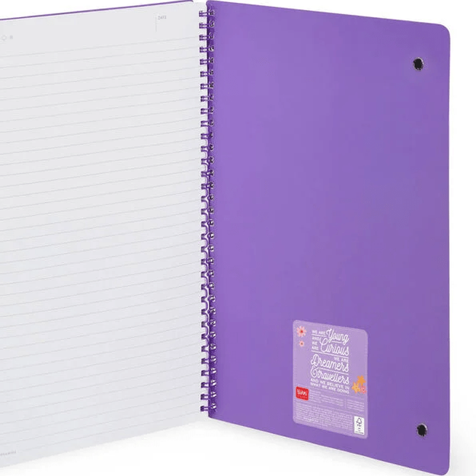 Caderno A4 Legami Espiral Maxi - Flowers - Papelaria Encantada