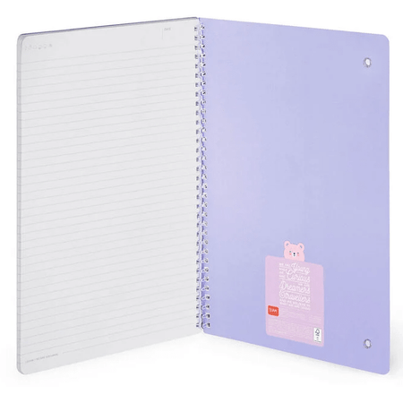Caderno A4 Legami Espiral Maxi - Teddy Bear - Papelaria Encantada