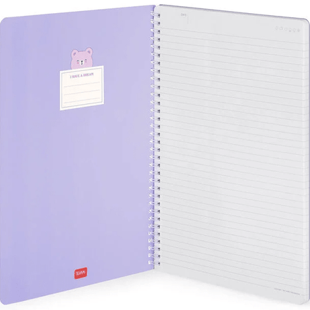 Caderno A4 Legami Espiral Maxi - Teddy Bear - Papelaria Encantada