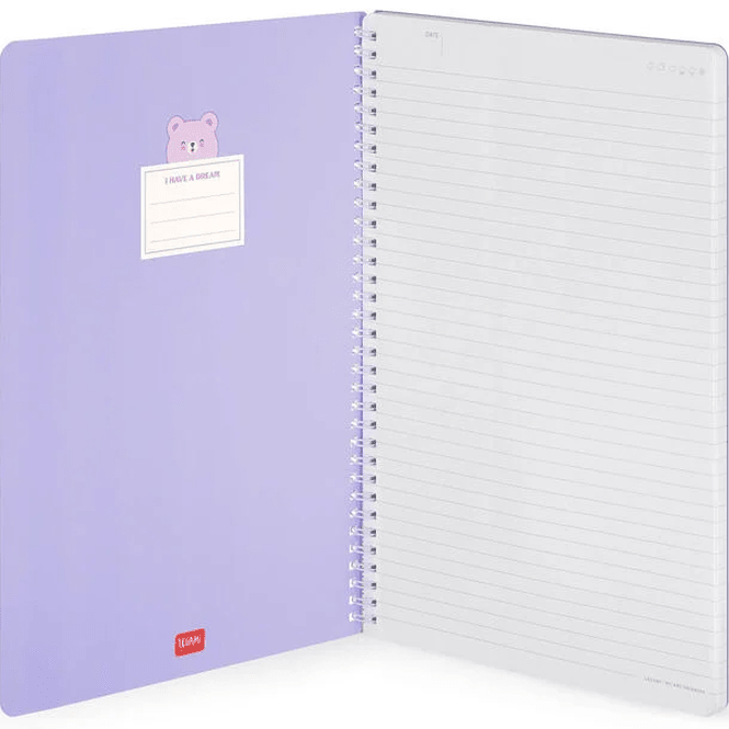 Caderno A4 Legami Espiral Maxi - Teddy Bear - Papelaria Encantada