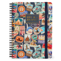 Caderno A4 Legami Espiral Maxi Travel Stickers - Papelaria Encantada