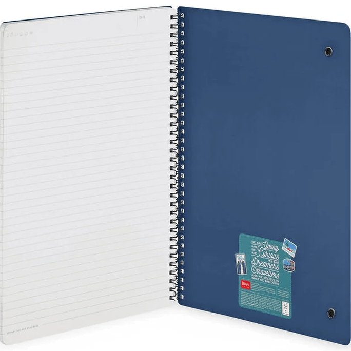 Caderno A4 Legami Espiral Maxi Travel Stickers - Papelaria Encantada