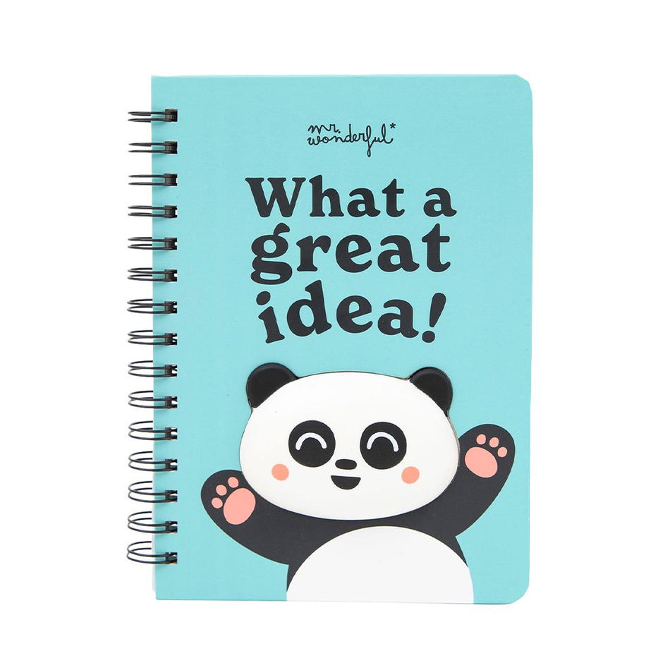 Caderno A5 3D squishy panda - What a great idea! Mr Wonderful - Papelaria Encantada