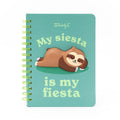 Caderno A5 3D squishy preguiça - My siesta is my fiesta - Papelaria Encantada