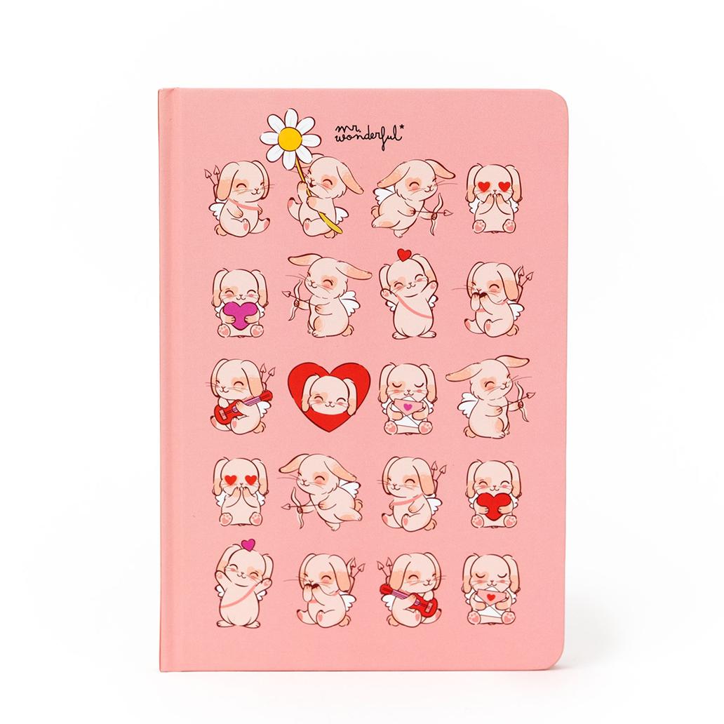 Caderno A5 Coelho Cupido - Mr Wonderful - Papelaria Encantada