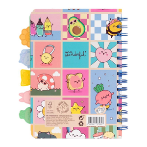 Caderno A5 com Separadores - Wonder Comic Mr wonderful - Papelaria Encantada