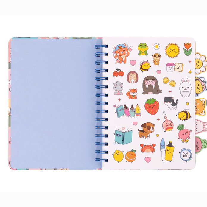 Caderno A5 com Separadores - Wonder Comic Mr wonderful - Papelaria Encantada