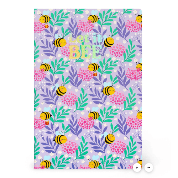 Caderno A5 em branco com capa dura ilustrada - Abelha Legami - Papelaria Encantada