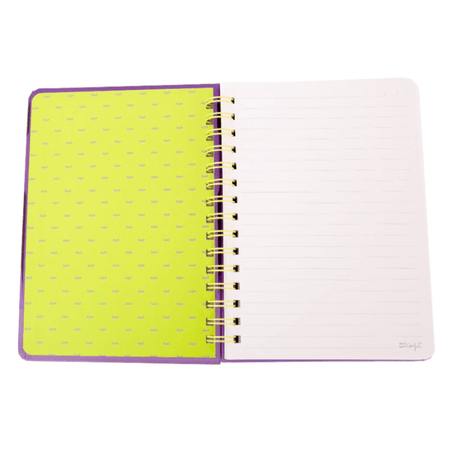 Caderno A5 fluorescente que brilha no escuro - Bone to be wild! - Papelaria Encantada