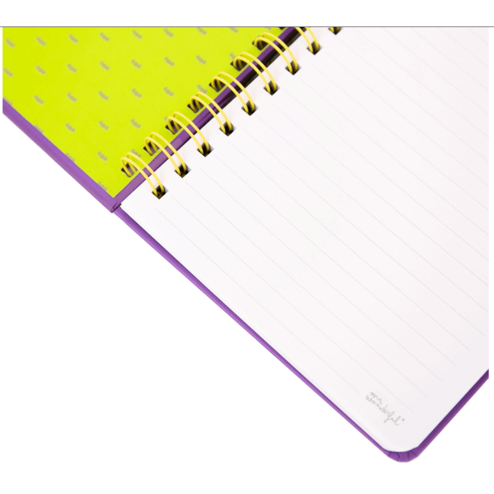 Caderno A5 fluorescente que brilha no escuro - Bone to be wild! - Papelaria Encantada