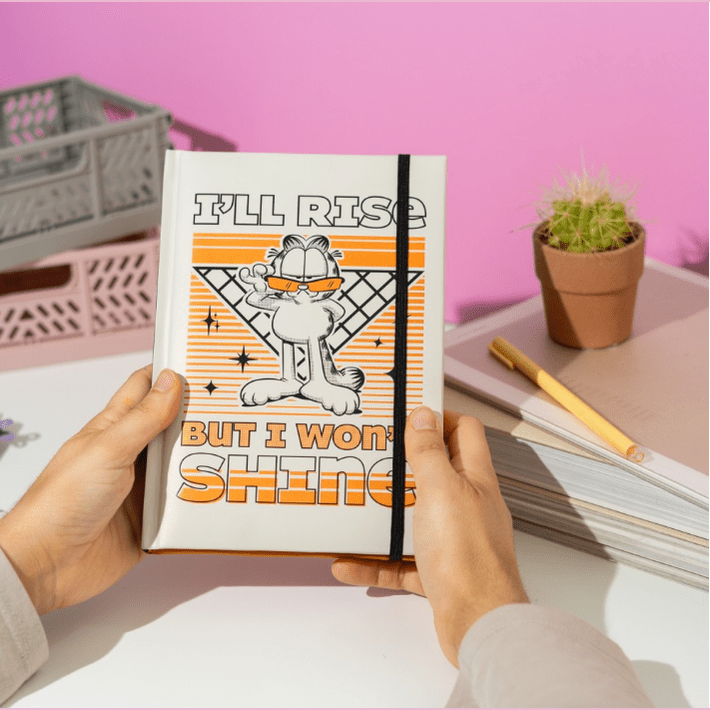Caderno A5 Garfield - Papelaria Encantada