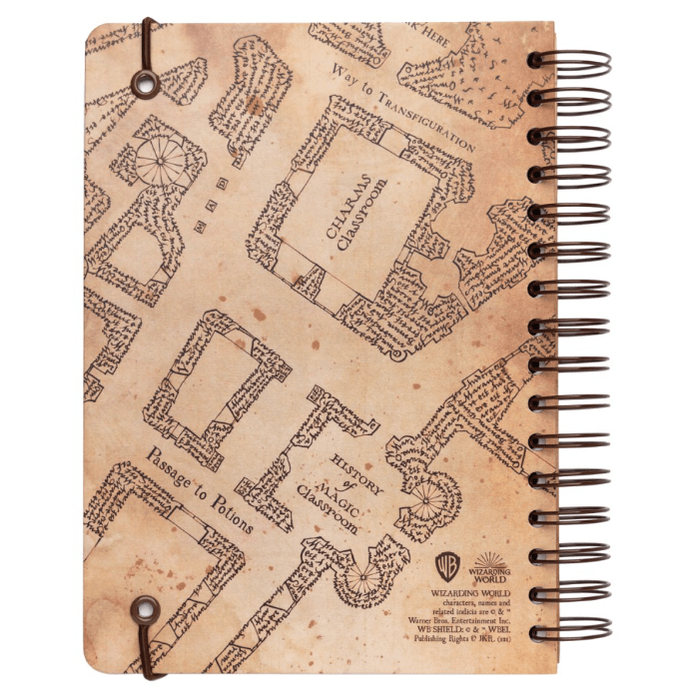Caderno A5 Harry Potter capa dura marauders mapa - Papelaria Encantada