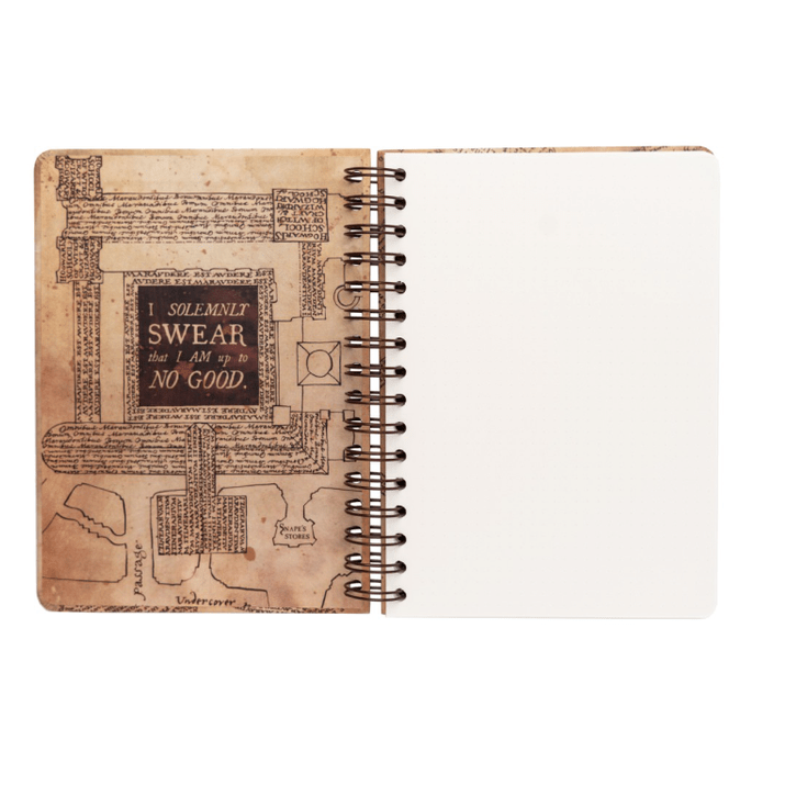 Caderno A5 Harry Potter capa dura marauders mapa - Papelaria Encantada