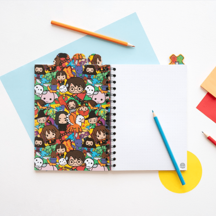 Caderno A5 Harry Potter com separadores - Papelaria Encantada