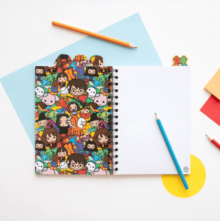 Caderno A5 Harry Potter com separadores - Papelaria Encantada