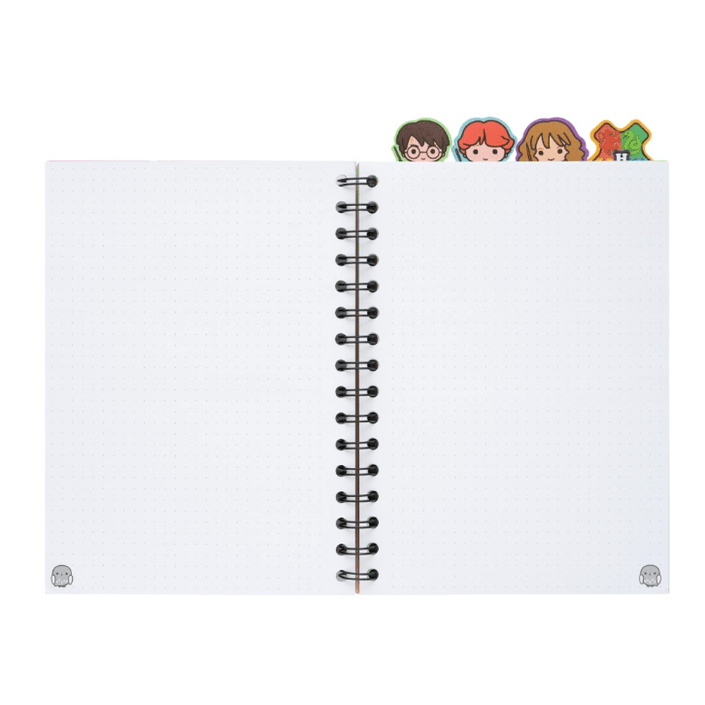 Caderno A5 Harry Potter com separadores - Papelaria Encantada