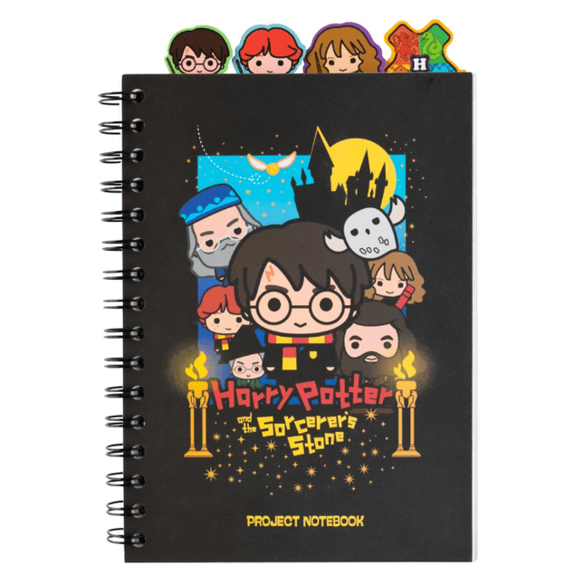 Caderno A5 Harry Potter com separadores - Papelaria Encantada