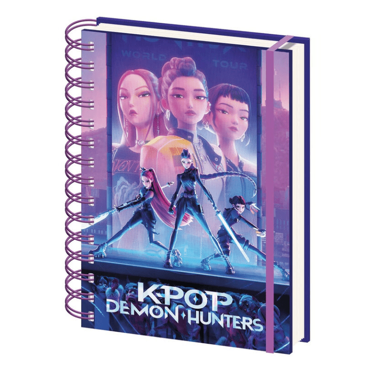 Caderno A5 K - pop Demon Hunters - Papelaria Encantada