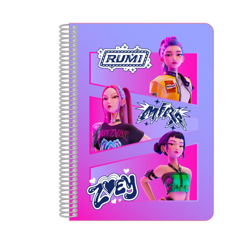 Caderno A5 Kpop Demon hunters - Papelaria Encantada