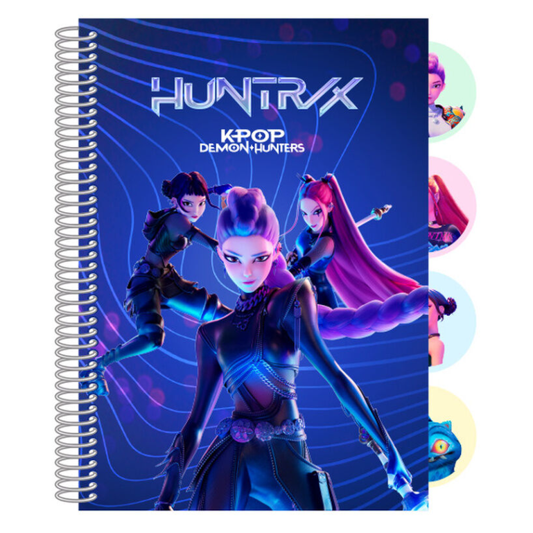 Caderno A5 Kpop Demon Hunters Pautado - Papelaria Encantada