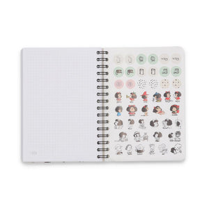 Caderno A5 Mafalda Quadriculado Mr. Wonderful - Papelaria Encantada