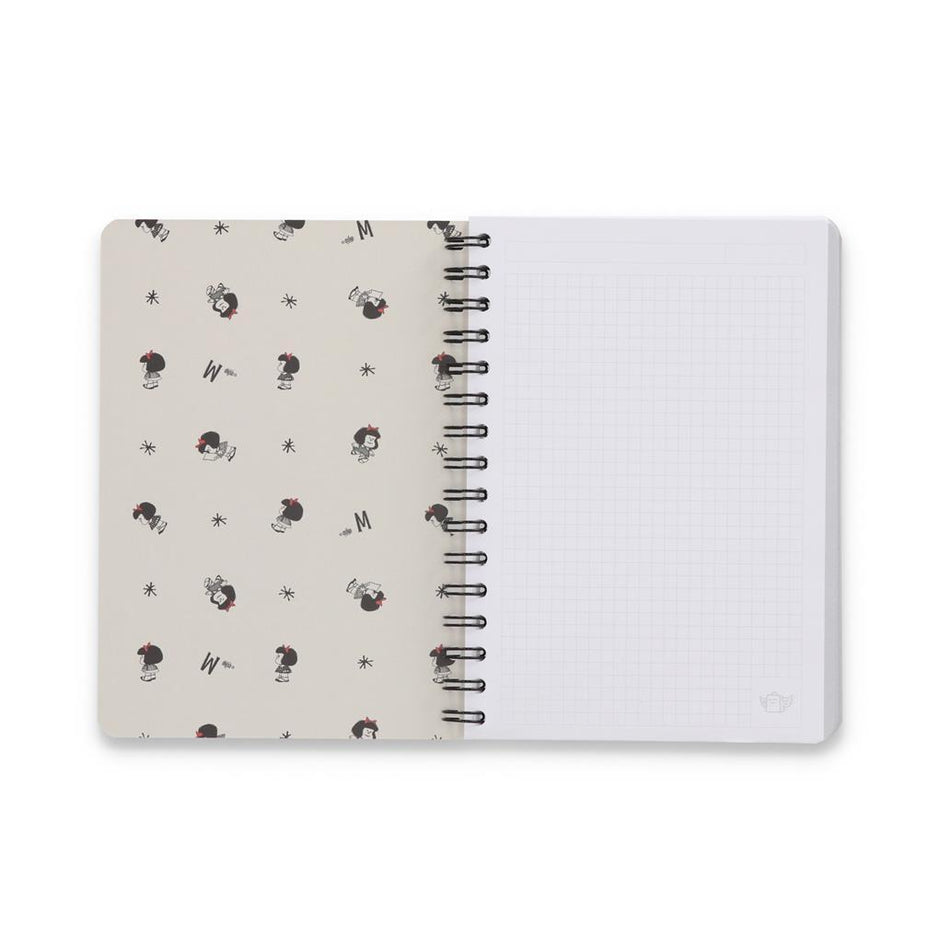 Caderno A5 Mafalda Quadriculado Mr. Wonderful - Papelaria Encantada