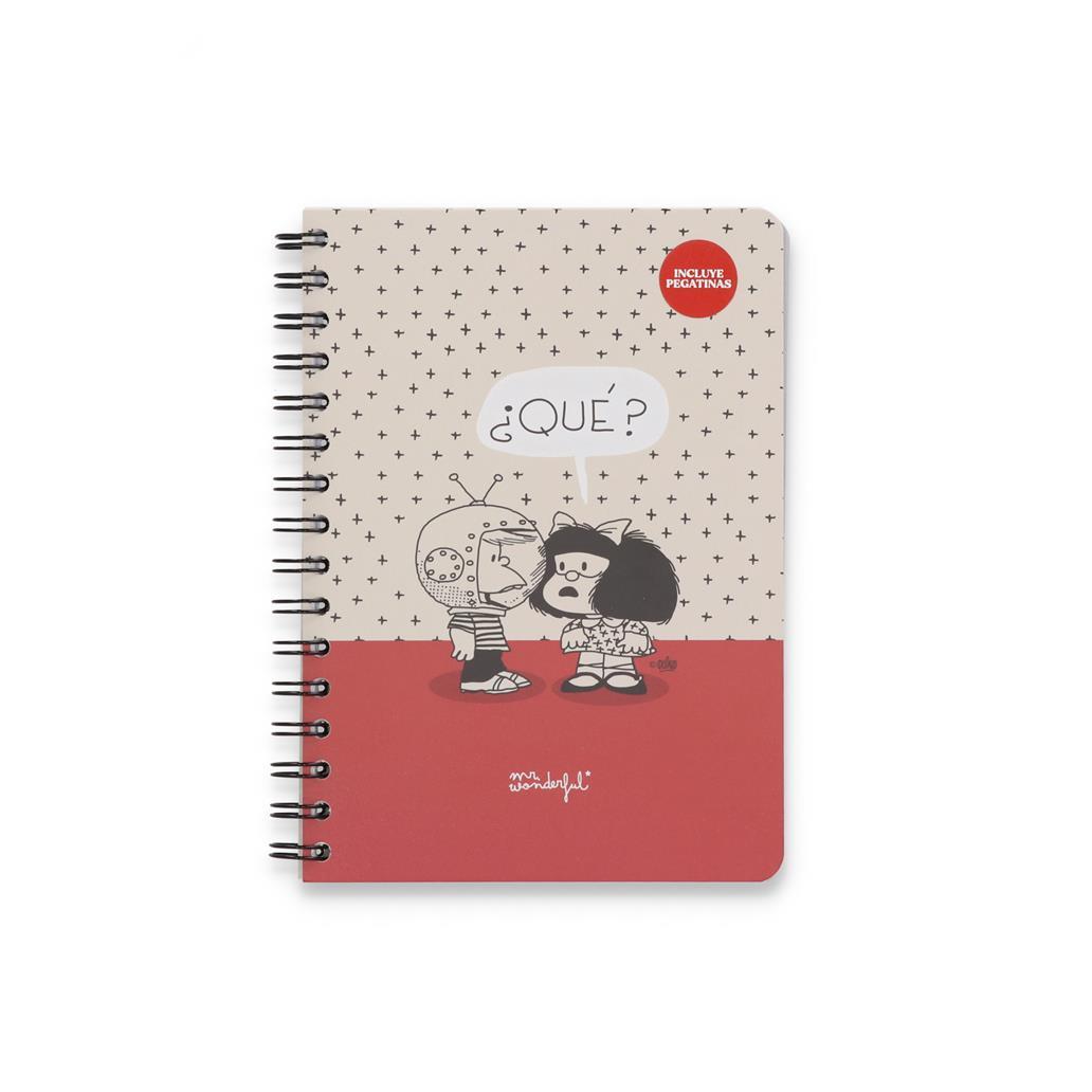 Caderno A5 Mafalda Quadriculado Mr. Wonderful - Papelaria Encantada