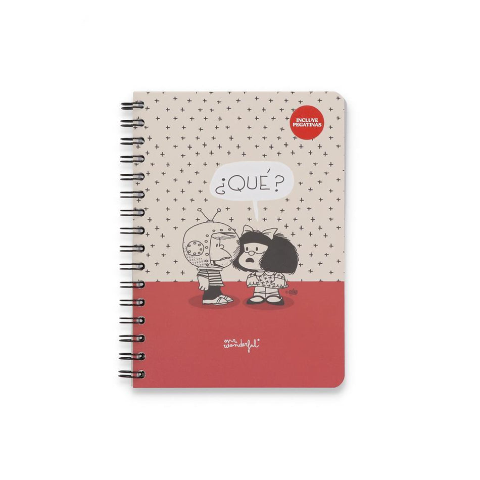 Caderno A5 Mafalda Quadriculado Mr. Wonderful - Papelaria Encantada