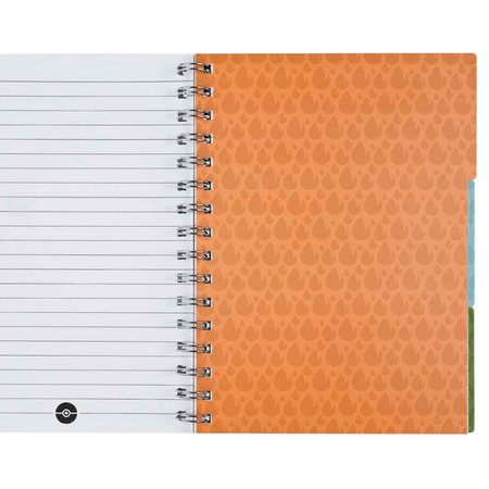 Caderno A5 pautado pokemon c/3 separadores - Papelaria Encantada