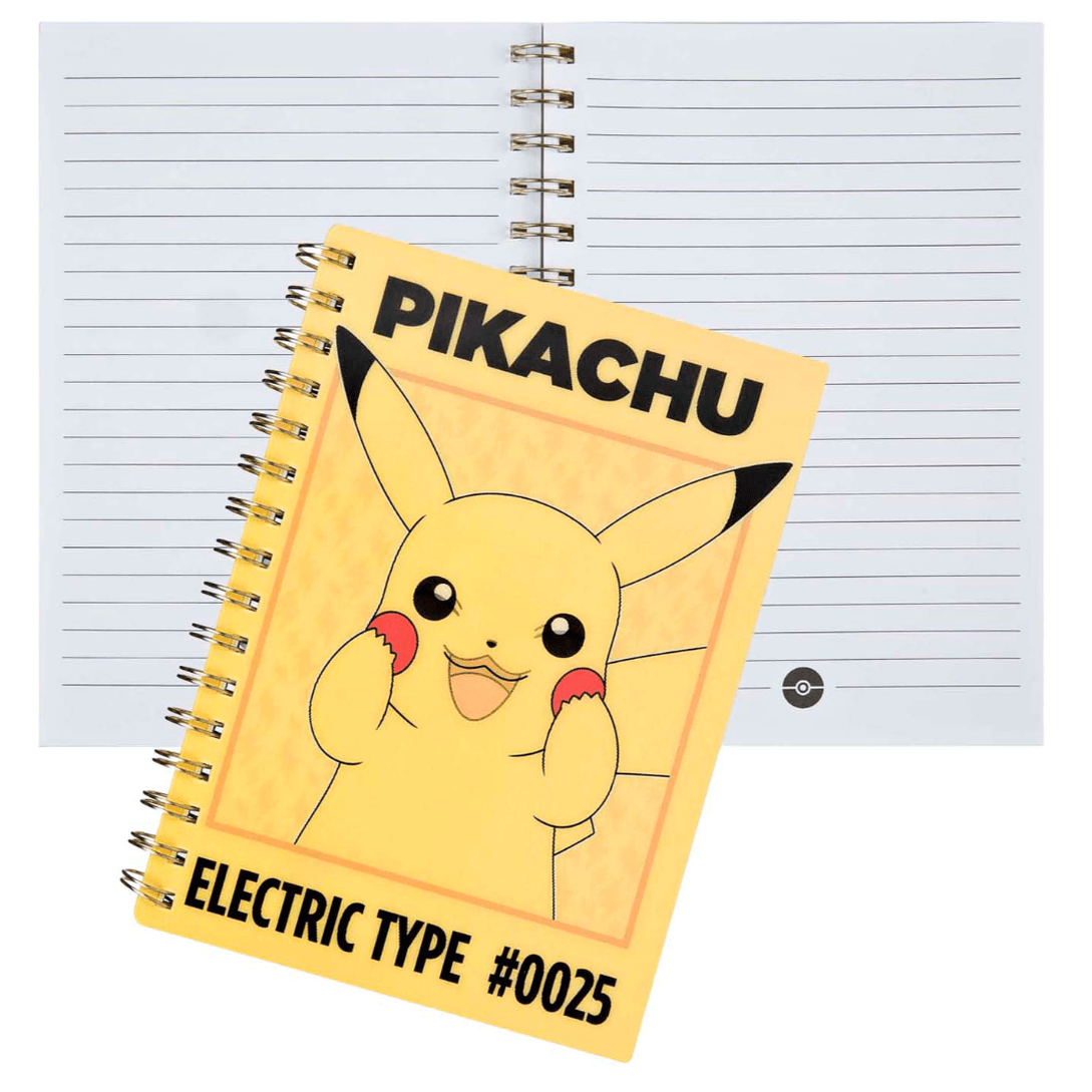 Caderno A5 Pikachu pautado com efeito lenticular - Papelaria Encantada