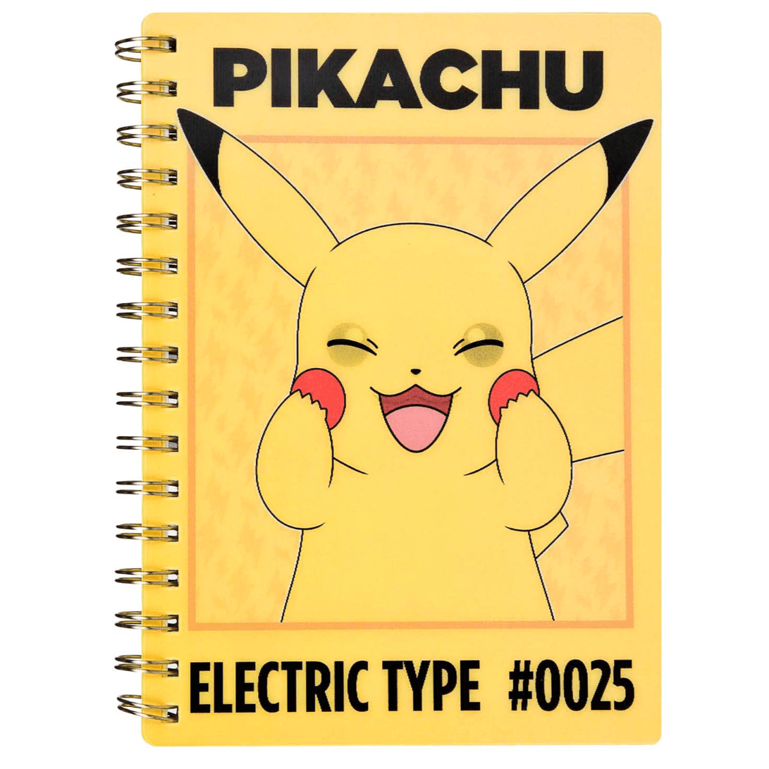 Caderno A5 Pikachu pautado com efeito lenticular - Papelaria Encantada