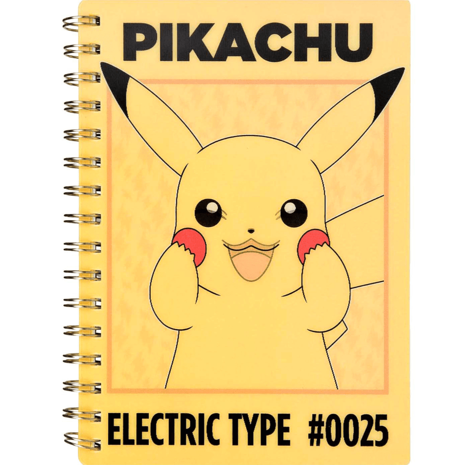 Caderno A5 Pikachu pautado com efeito lenticular - Papelaria Encantada