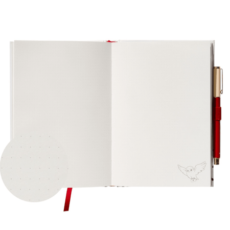 Caderno A5 premium com caneta Harry Potter hedwig - Papelaria Encantada