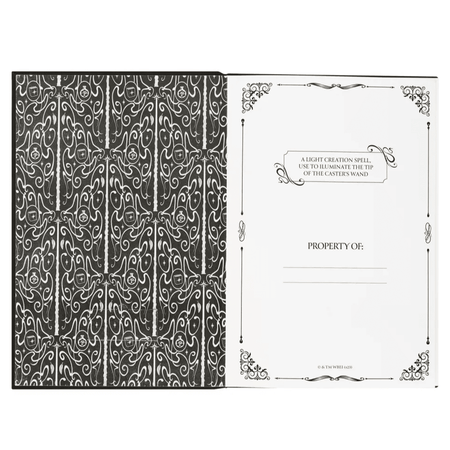 Caderno A5 premium com luz Harry Potter lumos maxima - Papelaria Encantada