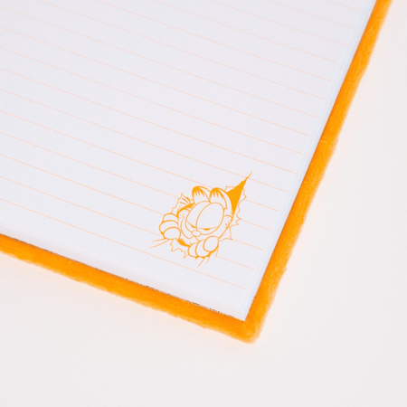 Caderno A5 Premium Garfield pelúcia - Papelaria Encantada
