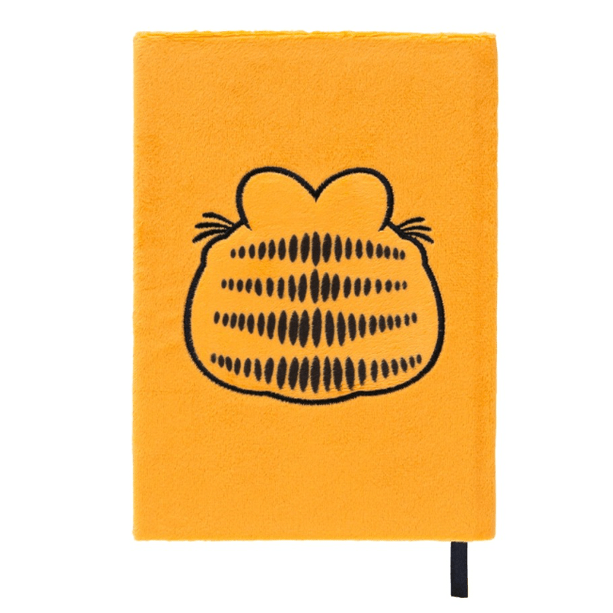 Caderno A5 Premium Garfield pelúcia - Papelaria Encantada