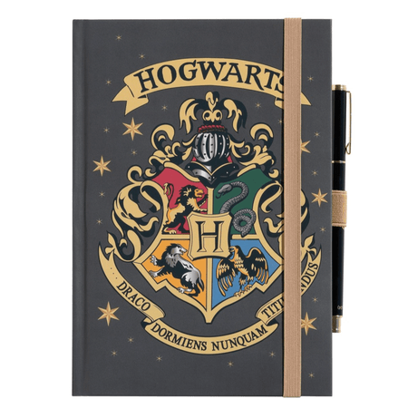 Caderno A5 premium Harry potter com caneta - Papelaria Encantada