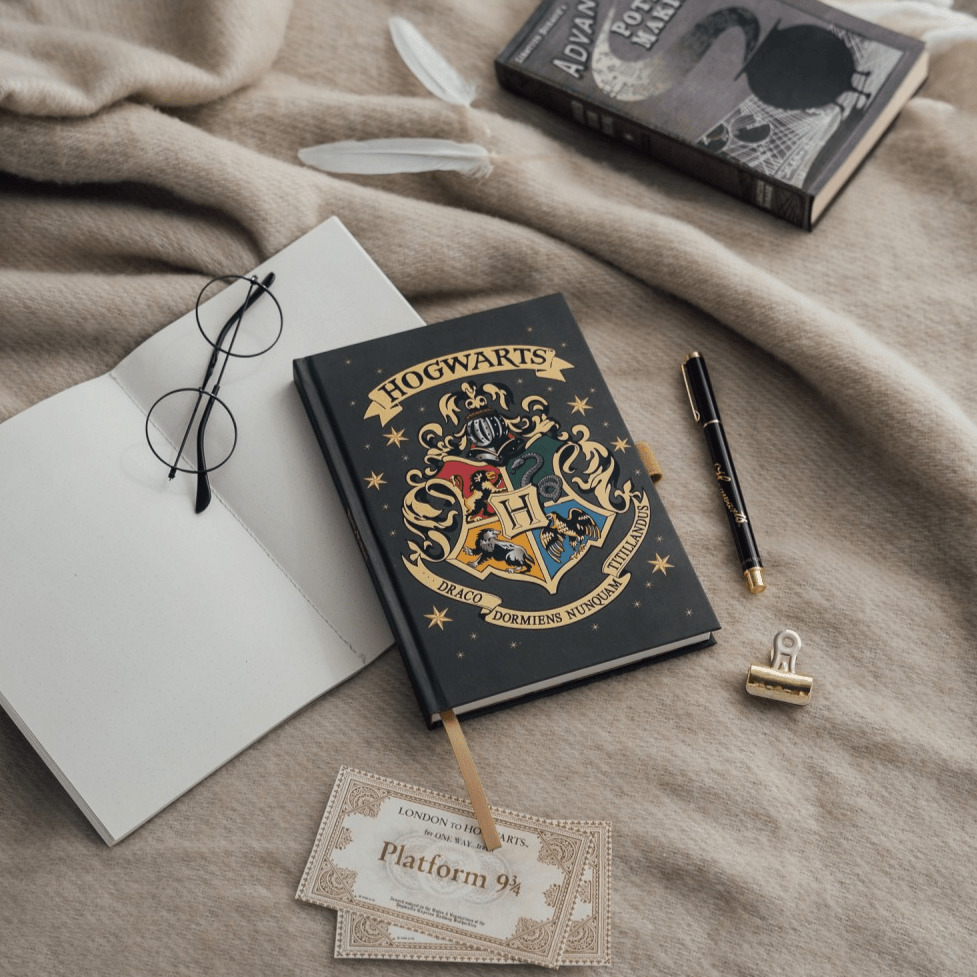 Caderno A5 premium Harry potter com caneta - Papelaria Encantada