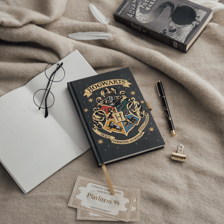 Caderno A5 premium Harry potter com caneta - Papelaria Encantada